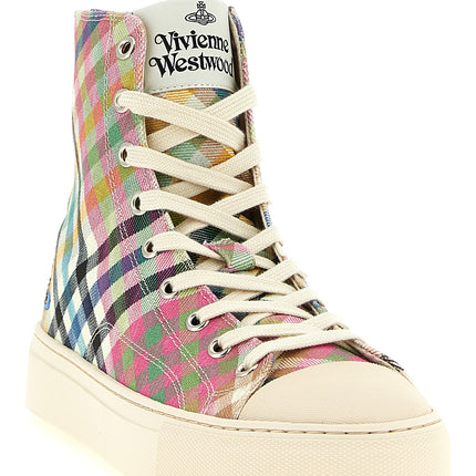 Vivienne Westwood Multicolor Cotton High Top Sneakers