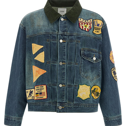 FOUND Blue Cotton Denim Jacket