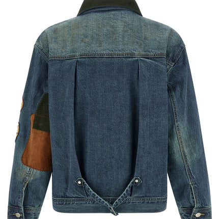 FOUND Blue Cotton Denim Jacket
