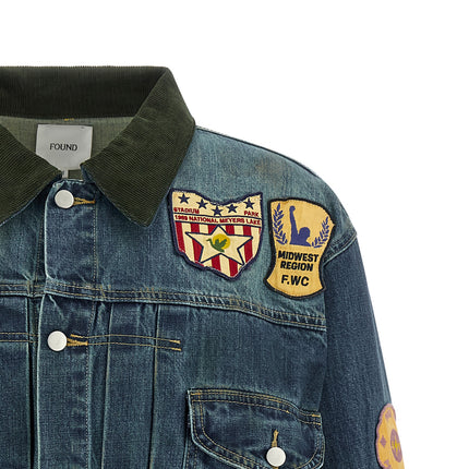 FOUND Blue Cotton Denim Jacket