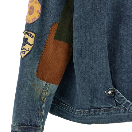 FOUND Blue Cotton Denim Jacket