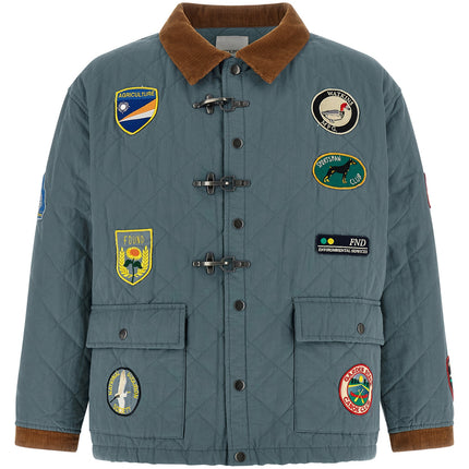 FOUND Blue Cotton Full-Length Jacket