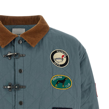 FOUND Blue Cotton Full-Length Jacket