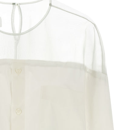 MM6 Maison Margiela White Cotton Blouse