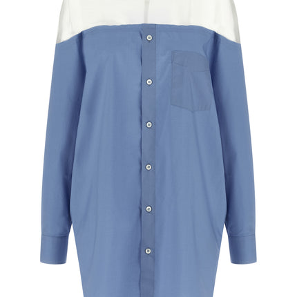 MM6 Maison Margiela Blue Cotton Blouse