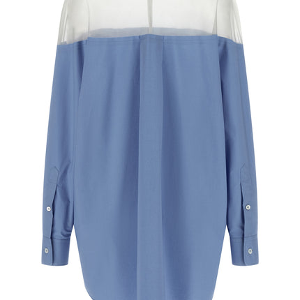 MM6 Maison Margiela Blue Cotton Blouse