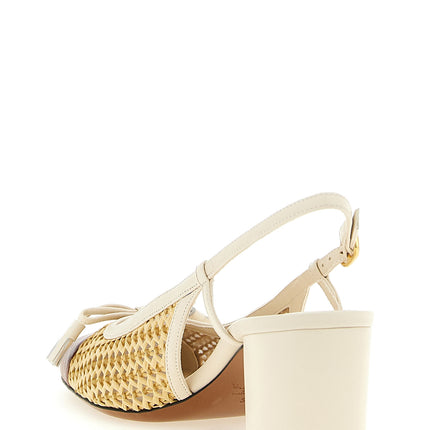 Valentino Garavani Beige Goatskin Mid Heel Pumps