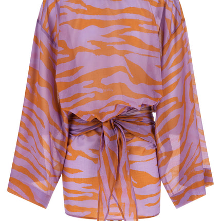 The Attico Purple Cotton Short Dress
