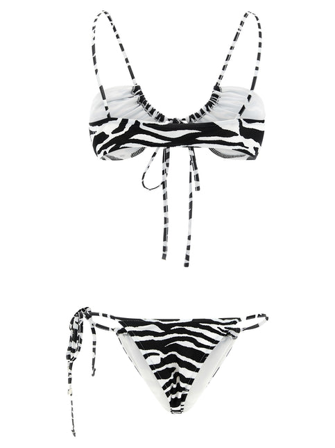The Attico Bicolor Polyester Bikini The Attico