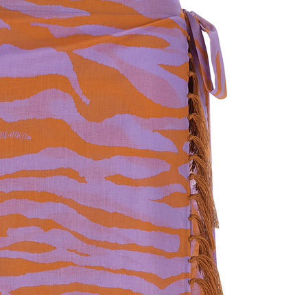 The Attico Purple Cotton Skirt