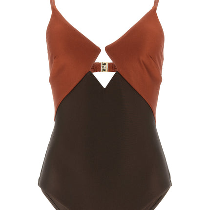 Zimmermann Brown Polyamide One-Piece Swimsuit