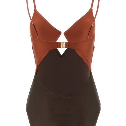 Zimmermann Brown Polyamide One-Piece Swimsuit