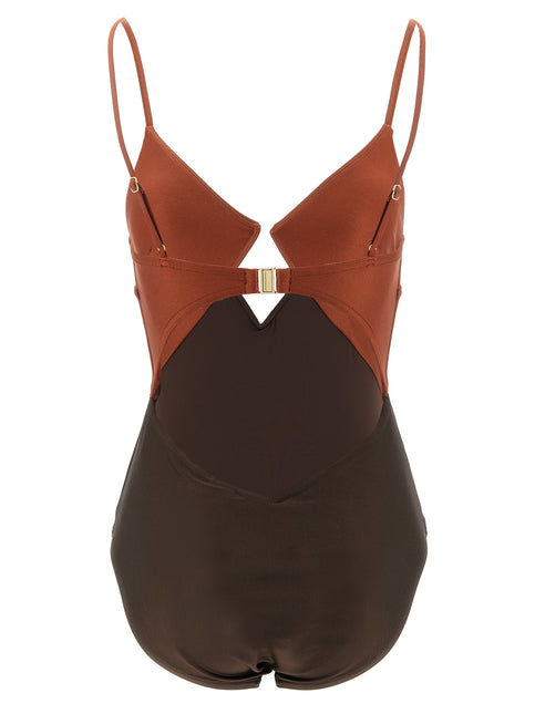 Zimmermann Brown Polyamide One-Piece Swimsuit Zimmermann