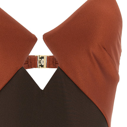 Zimmermann Brown Polyamide One-Piece Swimsuit