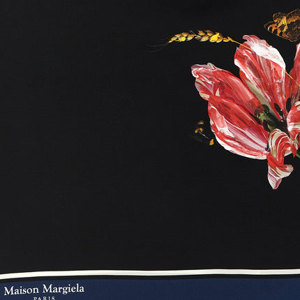 Maison Margiela Black Silk Scarf
