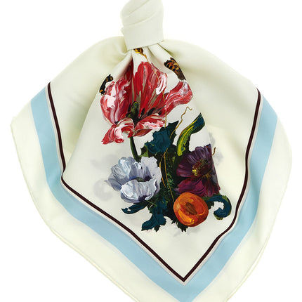 Maison Margiela White Silk Scarf