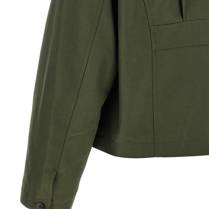 SECOND/LAYER Bicolor Polyester Full-Length Jacket