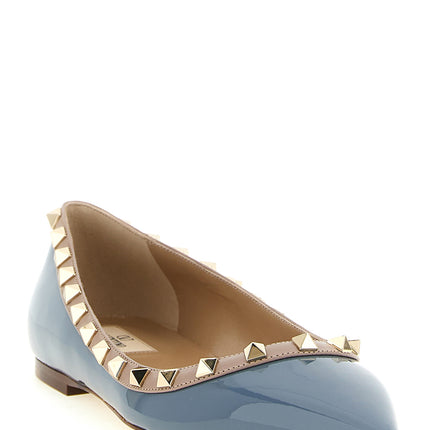 Valentino Garavani Gray Leather Ballet Flats Valentino Garavani