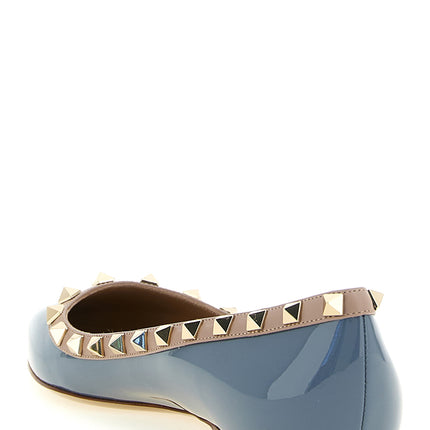 Valentino Garavani Gray Leather Ballet Flats Valentino Garavani