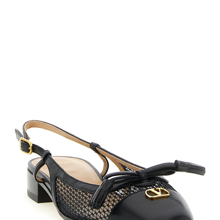 Valentino Garavani Black Leather Ballet Flats Valentino Garavani