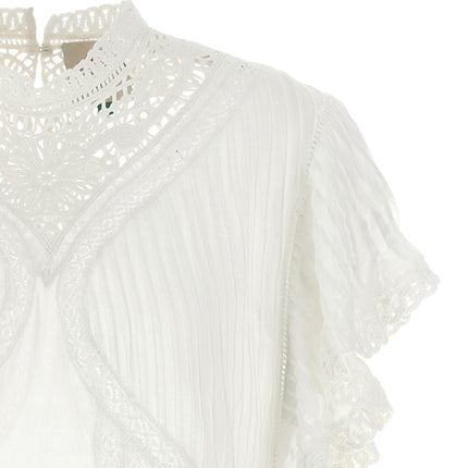 FARM RIO White Organic Cotton Blouse