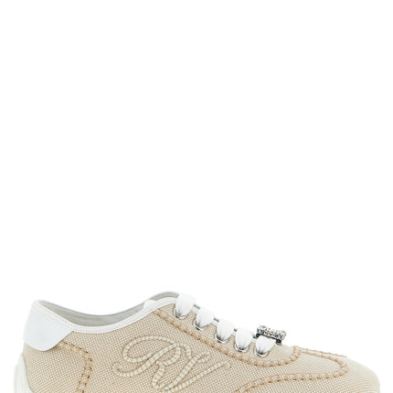 Roger Vivier Beige Polyamide Low Top Sneakers Roger Vivier