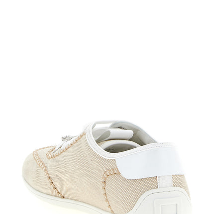 Roger Vivier Beige Polyamide Low Top Sneakers Roger Vivier