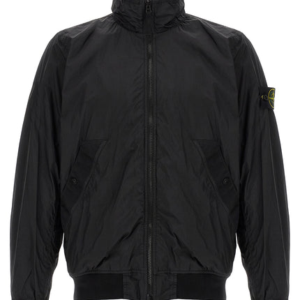 Stone Island Black Polyamide Full-Length Jacket Stone Island