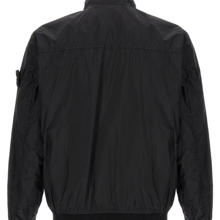 Stone Island Black Polyamide Full-Length Jacket Stone Island