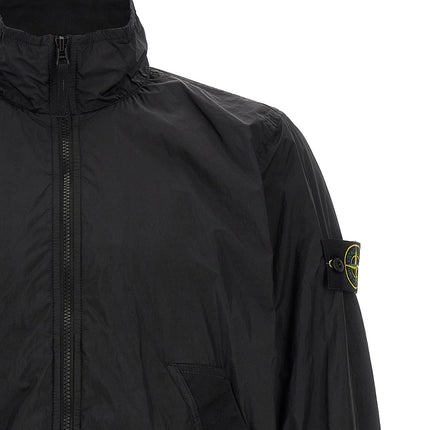 Stone Island Black Polyamide Full-Length Jacket Stone Island