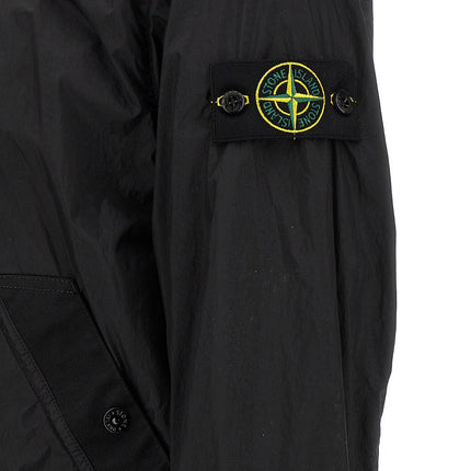 Stone Island Black Polyamide Full-Length Jacket Stone Island