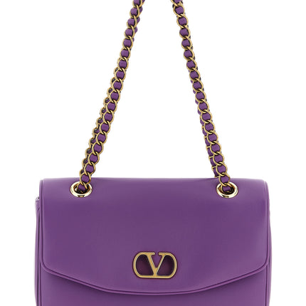 Valentino Garavani Purple Lamb Leather Shoulder Bag Valentino Garavani