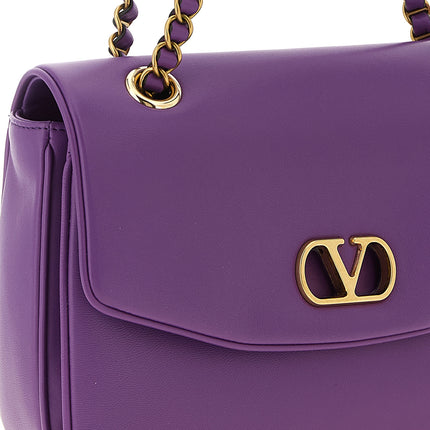 Valentino Garavani Purple Lamb Leather Shoulder Bag Valentino Garavani