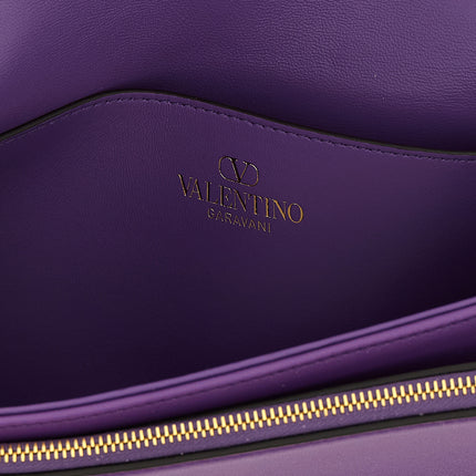 Valentino Garavani Purple Lamb Leather Shoulder Bag Valentino Garavani