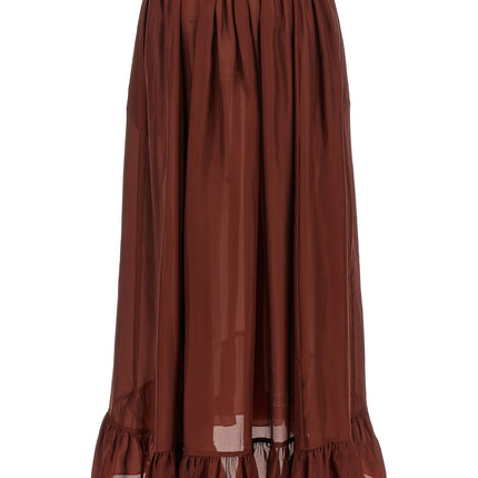 Zimmermann Bordeaux Silk Mini Skirt Zimmermann
