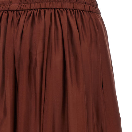 Zimmermann Bordeaux Silk Mini Skirt Zimmermann