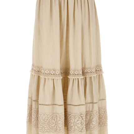 Max Mara Beige Linen Mini Skirt Max Mara