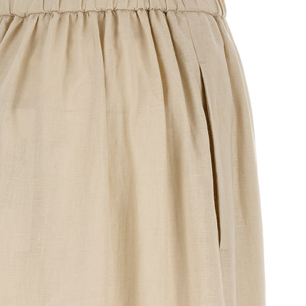 Max Mara Beige Linen Mini Skirt Max Mara