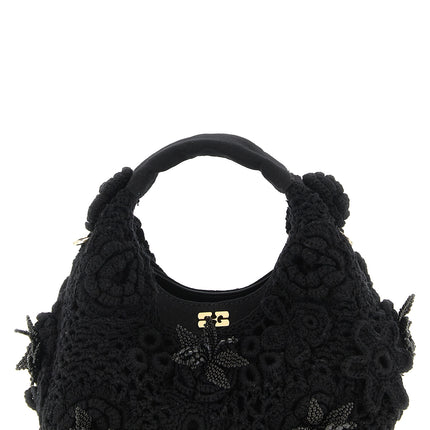 Ganni Black Organic Cotton Handbag Ganni