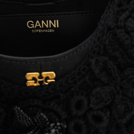 Ganni Black Organic Cotton Handbag Ganni