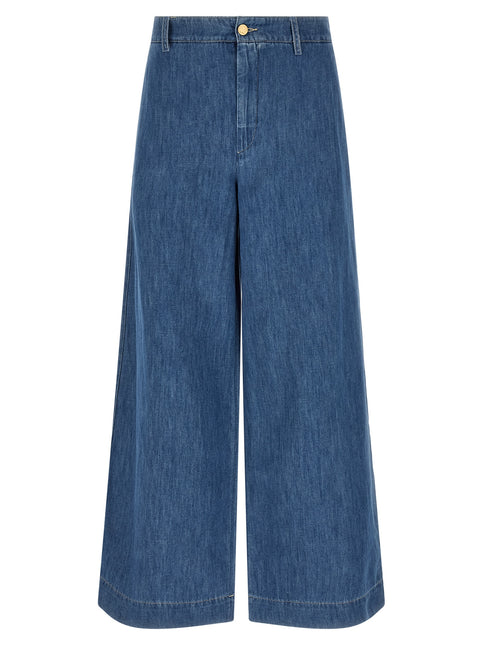 'S Max Mara Blue Cotton Cropped Jeans 'S Max Mara