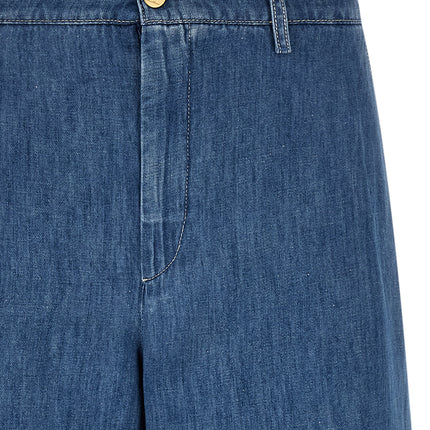 'S Max Mara Blue Cotton Cropped Jeans 'S Max Mara