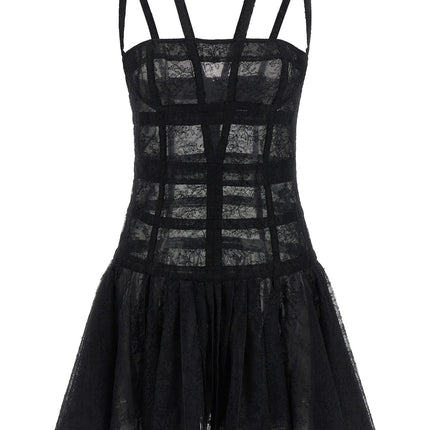Giovanni Bedin Black Polyamide Short Dress Giovanni Bedin