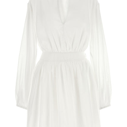 Giovanni Bedin White Cotton Short Dress Giovanni Bedin