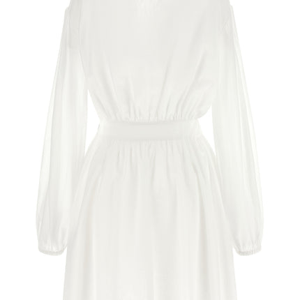 Giovanni Bedin White Cotton Short Dress Giovanni Bedin