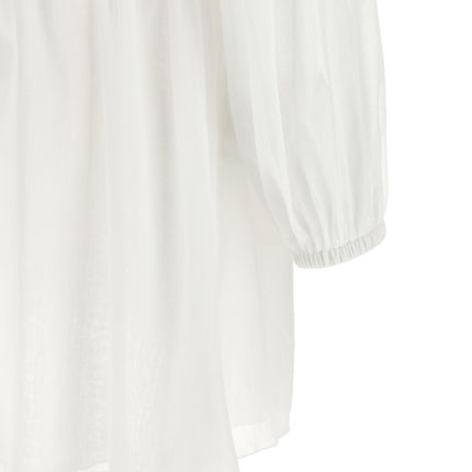 Giovanni Bedin White Cotton Short Dress Giovanni Bedin