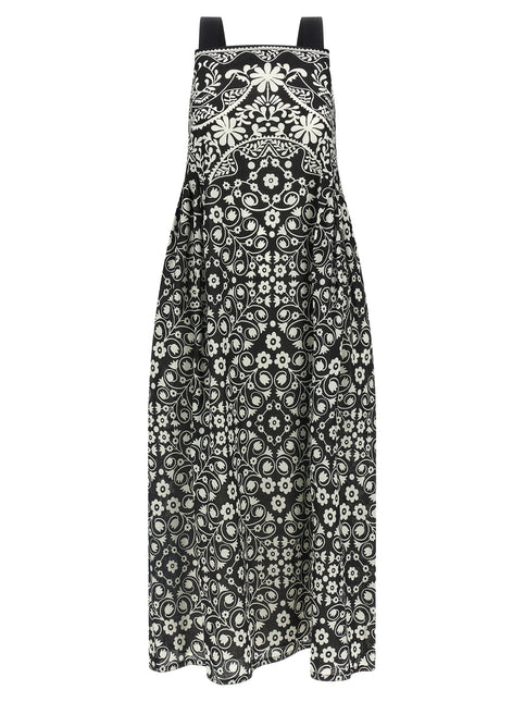 Max Mara Bicolor Cotton Long Dress Max Mara