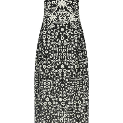 Max Mara Bicolor Cotton Long Dress Max Mara