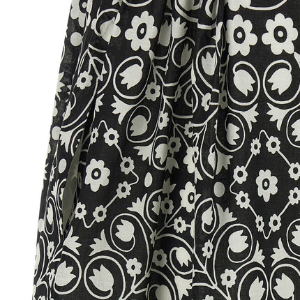 Max Mara Bicolor Cotton Long Dress Max Mara