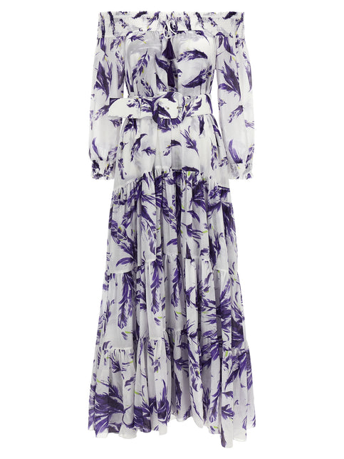 SAMANTHA SUNG Purple Cotton Long Dress SAMANTHA SUNG